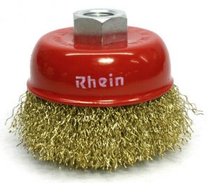 Cepillos copa rizado bronceado 60 mm